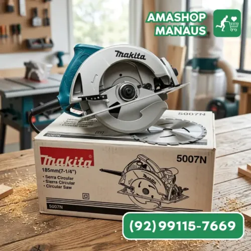 Serra Circular Makita 5007N 185mm (7-1/4") 1800W + Disco Corte Madeira 127V