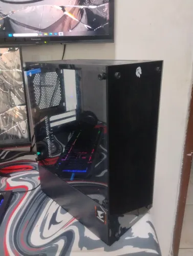 Gabinete Gamer Hayon ATX Acrílico Preto