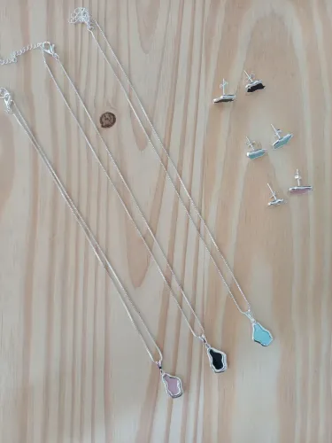 Conjunto Cordão Brincos Folheados