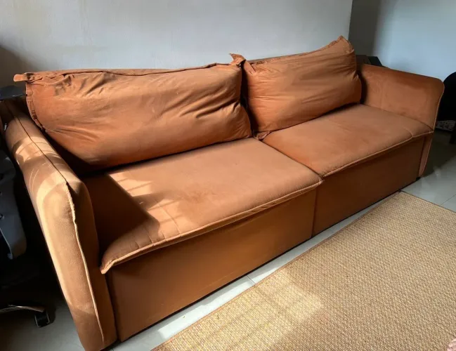 Sofá retrátil e reclinável Terracota 2,20 m