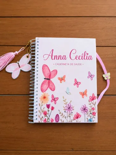 Caderno Personalizado de Saúde / Vacina - Infantil Menino e Menina