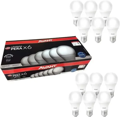 Lâmpadas LED 9W - CAIXA COM SEIS LÂMPADAS