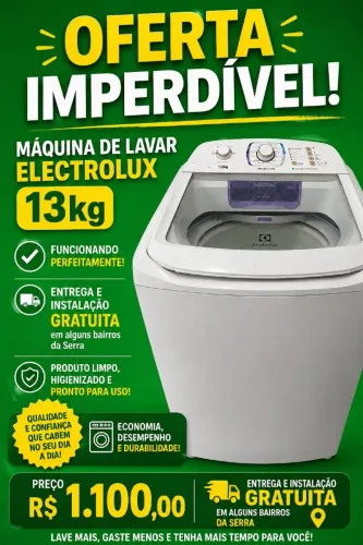 Máquina de lavar roupas Electrolux 13kg - Entrego