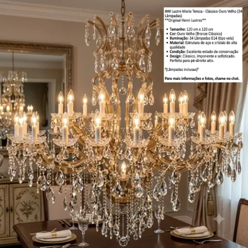 Lustre Pendente Maria Tereza Maravilhoso 