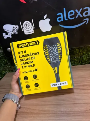 Kit 8 Luminárias Solar de Jardim BOM-4614 BOMVINK