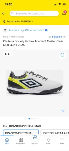 chuteira umbro Society tamanho 41 usada
