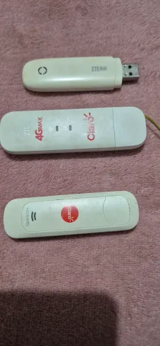 Lote Com 3 Modems USB Portáteis (Claro / ZTE) - Para Peças ou Uso