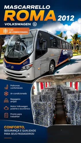Ônibus rodoviário com ar condicionado
