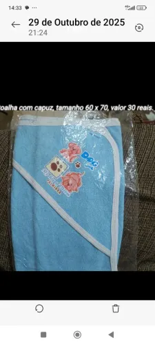 Toalha com capuz nova