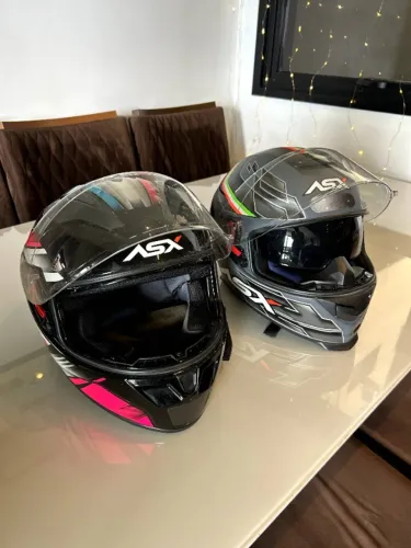 Capacete ASX Eagle Tam58 - Italy com dupla viseira