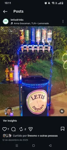 Carrinho para Drinks/ tambor bebidas