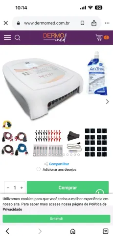 Neurodyn Ibramed 10 Canais Corrente Russa Aussie Eletroestimulador Fisioterapia