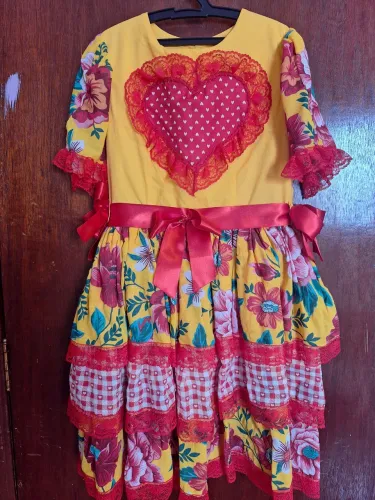 Vestido infantil Junino
