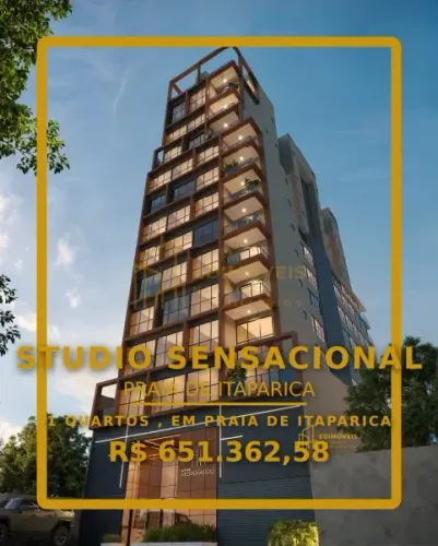 Praia de Itaparica: Studio com lazer completo e segurança em Vila Velha!