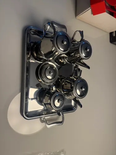 Aparelho para chá e café 7 peças em inox 