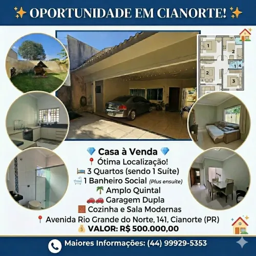 Casa à venda - Cianorte (PR)