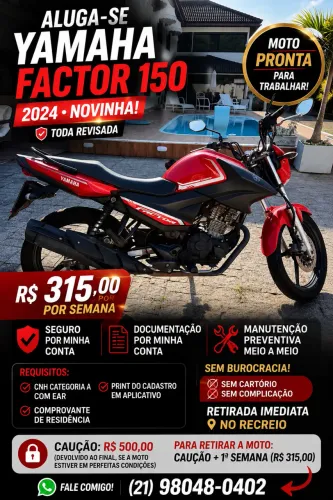 Factor 150cc novinha, toda revisada!