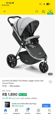Vendo carrinho semi novo 