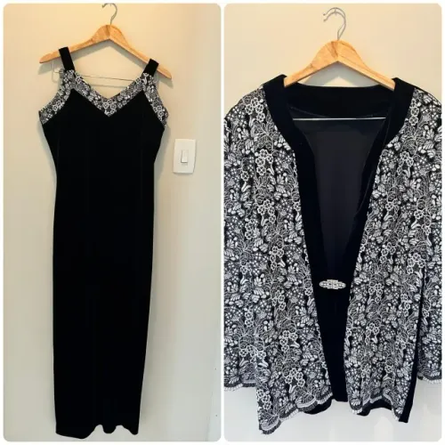 Conjunto Vestido Longo + Blazer