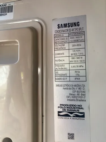 Split Samsung Wind free 12 mil Btus quente e frio