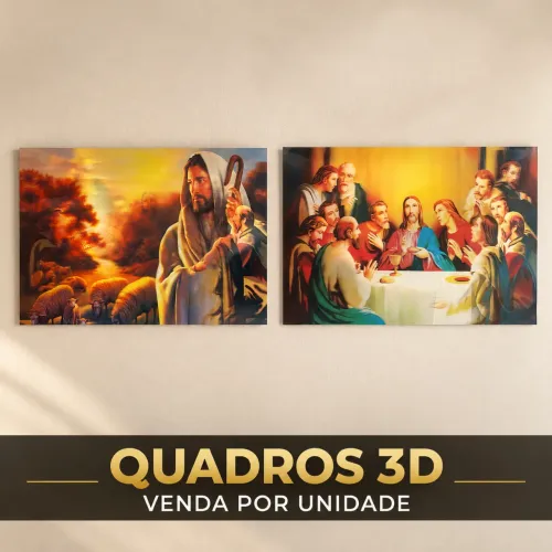Quadro 3D Religioso 60x40 cm ? R$ 25 a unidade