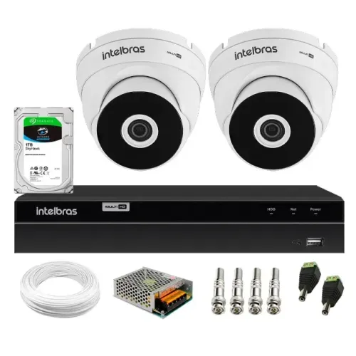 kit 04 camera intel bras vhd 1204 720p +acessorios e instalaçao (parangaba).