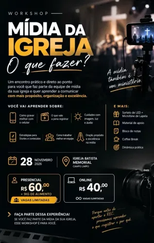 WHORKSHOP MÍDIA DA IGREJA: O que Fazer?
