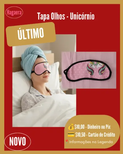 Novo: Tapa Olhos - Unicórnios (ÚLTIMO)