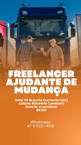 Freelancer ajudante de mudança 