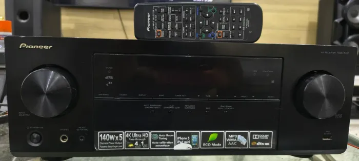 Receiver Pioneer vsx 523 em ótimo estado com controle