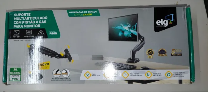 Suporte articulado a gás para monitores