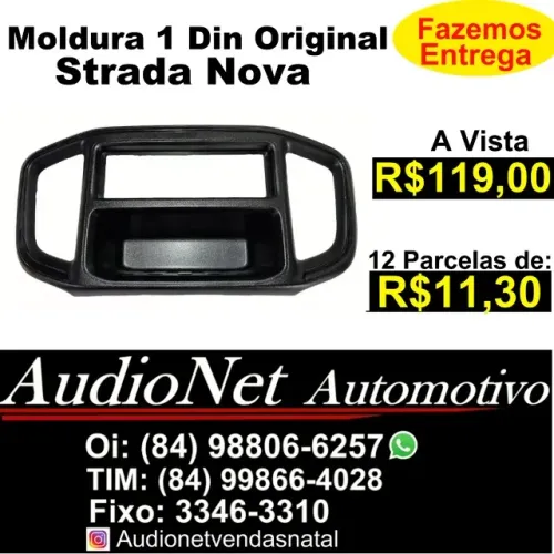 Moldura 1 Din Painel Original Strada 20212022 2023 2024 Fiat Radio Som Carro