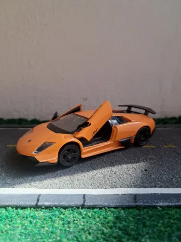 miniatura lamborghini murcielago laranja 1/38