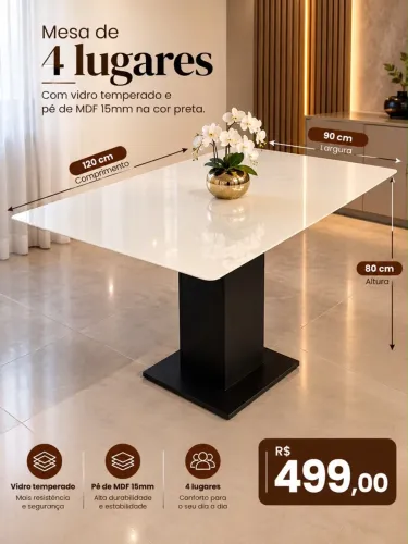 MESA DE JANTAR - A PARTIR DE R$:499,00