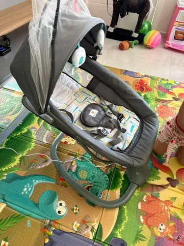 Cadeira De Balanço Para Bebê Mastela Techno Premium Elétrica Cinza