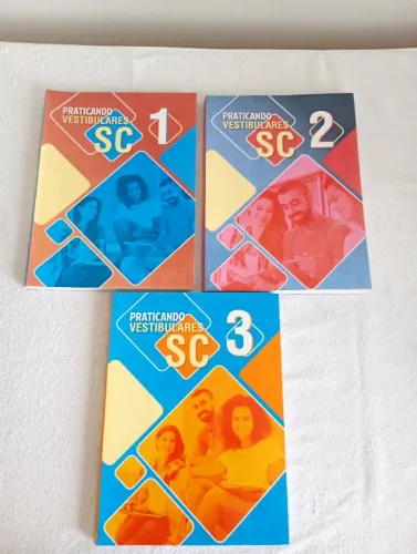 3 Livros Praticando Vestibulares SC (Volumes 1, 2 e 3)