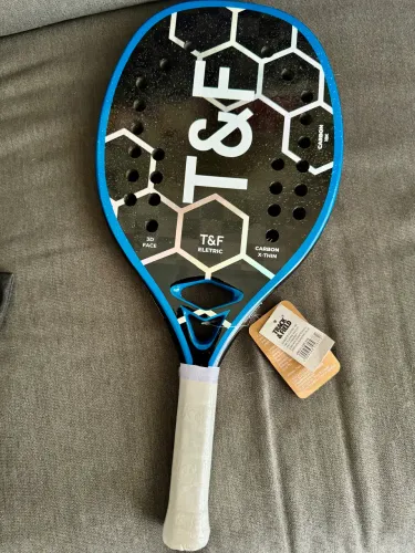 Raquete Beach Tennis Track&Field T&F Eletric Carbon 18K - Nova com Etiqueta