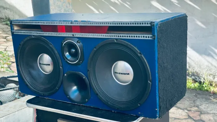 Caixa som automotivo com dois falantes de 12 Selenium 400W