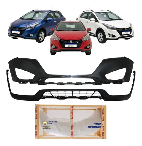 Kit Parachoque C/ Spoiler Hb20x 2012 2013 2014 2015 Original Preto