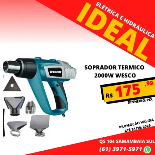 Soprador termico 2000w wesco