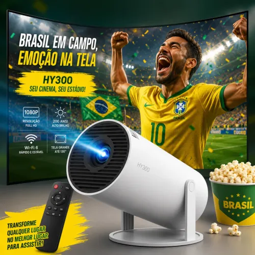 Projetor Portátil Hy300 Smart Android 11 Wi-fi Bluetooth Hdmi Original (3X Frete Grátis)