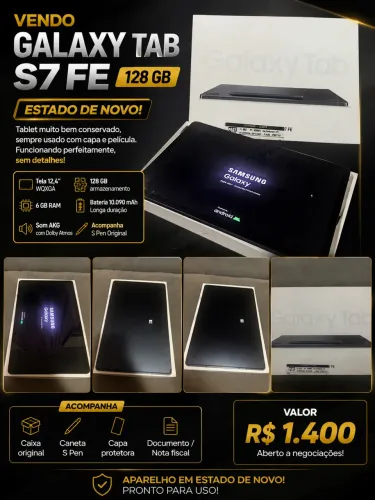 VENDO SAMSUNG GALAXY TAB S7 FE 128 GB