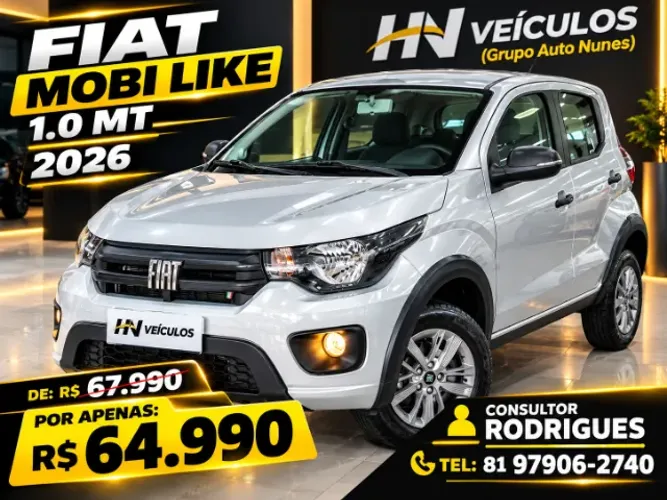 Fiat Mobi Like 1.0 Fire Flex 5P. 2026