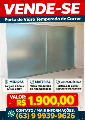 VENDO PORTA DE VIDRO