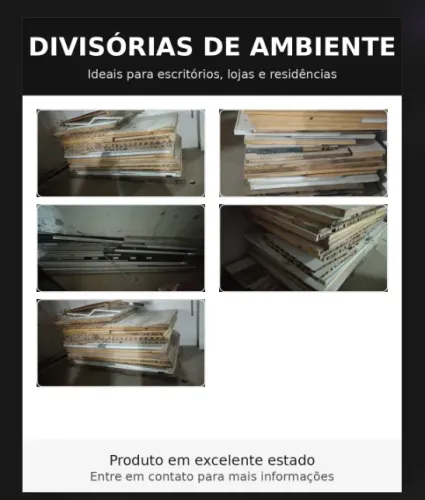 Divisórias de ambiente. 