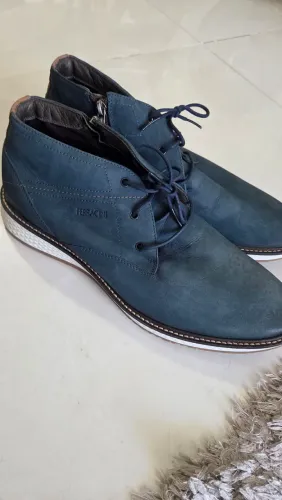 Bota FERRACINI AZUL COURO NOBUCK