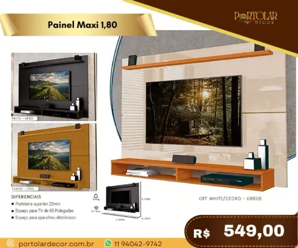 Painel Maxi 1,80 a pronta entrega