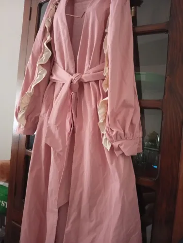 Sobretudo forrado com bolso