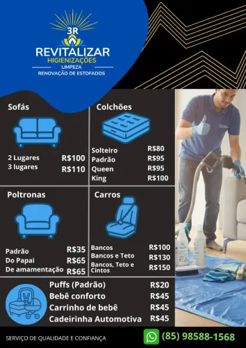 Limpeza e Higienização de Estofados a Domicílio | 3R Revitalizar<br>