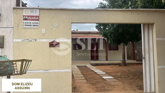 S8033 - Casa para locação com 3 quartos (sendo 1 suíte), no bairro Dom Eliseu, Assú - RN.